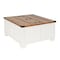 Flash Furniture Wyatt 35.75in Farmhouse Storage Coffee Table, Hinged Lift Top, Hidden Storage, White/Rustic Oak ZG-ZP-030-WT-GG - alternate 4